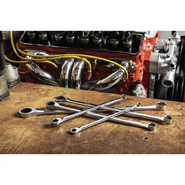 GearWrench Double Box End Ratcheting Wrench Set With Tray X Large Metric 17 Piece 85989 (6)