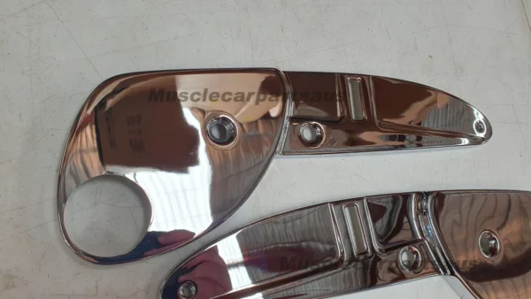 Holden HK HT HG Chrome Bucket Seat Adjuster Hinge Covers Pair 1