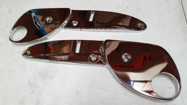 Holden HK HT HG Chrome Bucket Seat Adjuster Hinge Covers Pair
