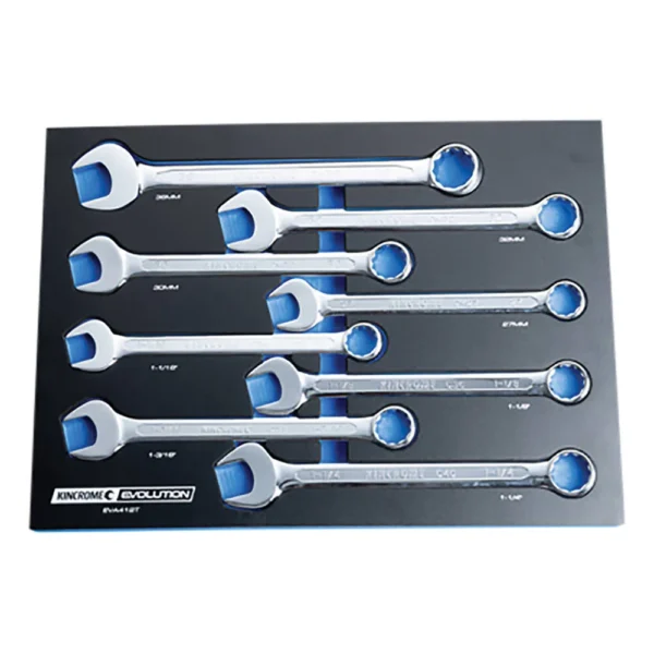Kincrome Evolution Jumbo Spanner EVA Tray 8 Piece EVA412T