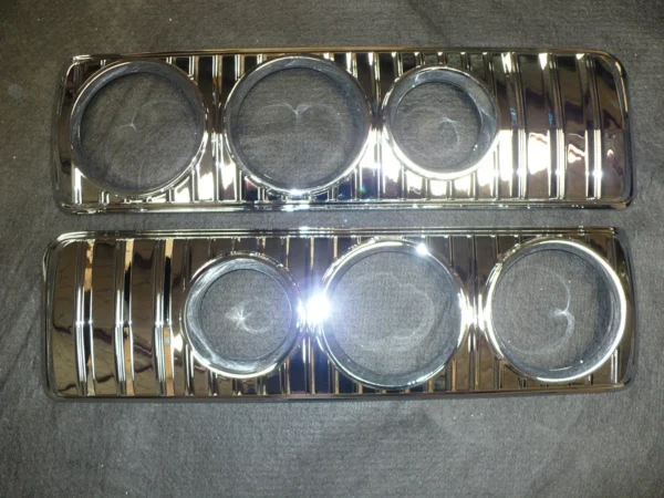 Mazda RX3 Tail Light Surrounds Chrome